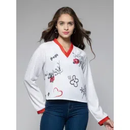 SHAYE White Printed Pullover-picture-25