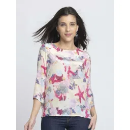 SHAYE White Printed Top-picture-36