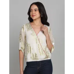 SHAYE White Viscose Solid Top-picture-47