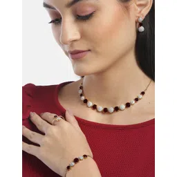 Shayna Gold-Plated Alloy Jewellery Set-picture-23