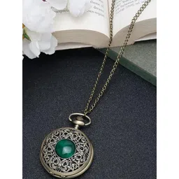 Shayna Gold-Plated Pocket Watch Pendants with Chains-picture-32