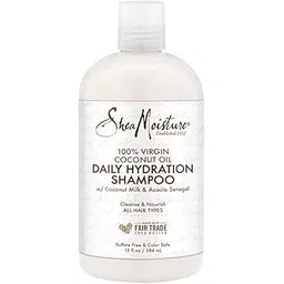Shea Moisture 100% Virgin Coconut Oil Daily Hydration Shampoo w/ Coconut Milk & Acacia Senegal, Pack Of 1-image-19