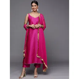 Shedika Women Printed Regular Kurta with Trousers & With Dupatta-picture-13