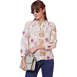 sheetal associates Women's Regular Fit Pure Cotton Full Sleeve Floral Print Shirt-picture-20