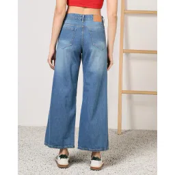 Shein Ankle Length Fly With Button Closure Mid Wash Jeans image 3