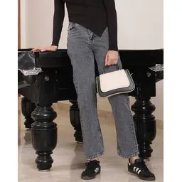 Shein Ankle Length Stone Wash Fly With Button Closure Jeans-picture-23