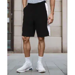 Shein Contrast Panelled Low Rise Track Shorts With Pockets-picture-29