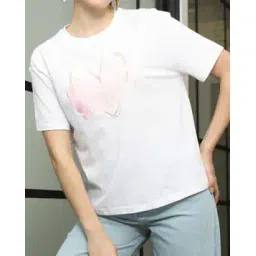 Shein Drop Shoulder Graphic Chest Print Crew Tshirt-picture-49