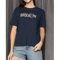 Shein Drop Shoulder Typographic Chest Print Crew Tshirt-picture-42
