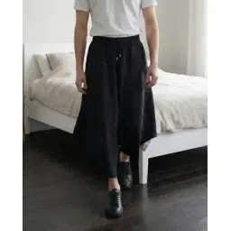 Shein Elasticated Drawstring Waist Handkerchief Hem Pants-picture-53