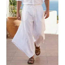 Shein Elasticated Drawstring Waist Handkerchief Hem Pants-picture-16