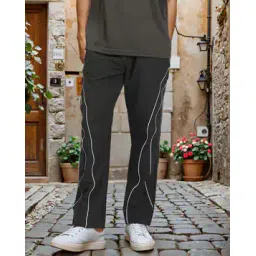 Shein Full Length Contrast Piping Straight Track Pants-picture-34