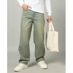 Shein Full Length Fly With Button Closure Acid Wash Jeans-picture-41