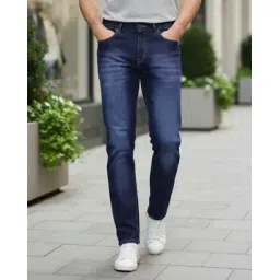 Shein Full Length Fly With Button Closure Mid Wash Jeans-picture-46