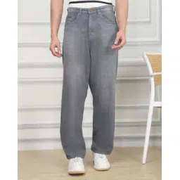 Shein Full Length Fly With Button Closure Mid Wash Jeans-picture-41