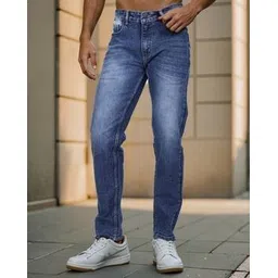 Shein Full Length Mid Wash Fly with Button Closure Jeans-picture-18