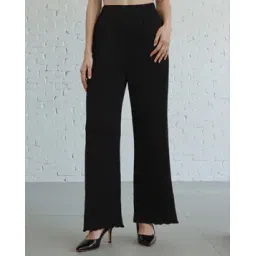 Shein High Rise Elasticated Waist Textured Pants-picture-40