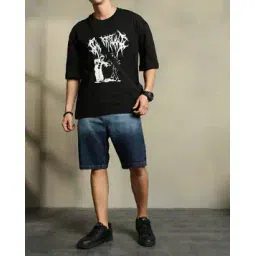 Shein Knee Length Denim Shorts-picture-22