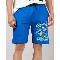 Shein Knee Length Graphic Placement Print Track Shorts-picture-32