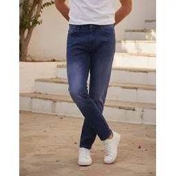 Shein Low Rise Fly With Button Closure Mid Wash Jeans-picture-27