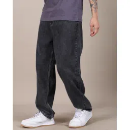 Shein Low Rise Fly With Button Closure Stone Wash Jeans-picture-48