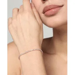 Shein Women Bolo Clasp Rhinestone Gold Tennis Bracelet-picture-26