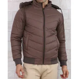 Shein Zipper High Neck Detachable Hood Puffer Jackets-picture-25