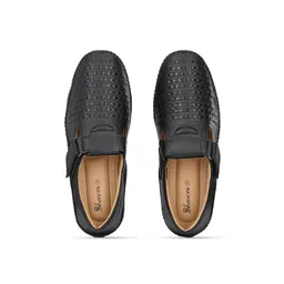 SHENCES Men Black & Brown Shoe-Style Sandals-picture-39