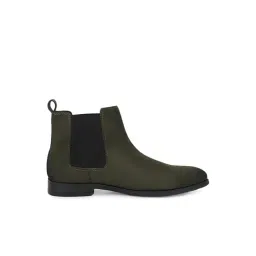Shences Men's Olive Chelsea Boots-picture-31