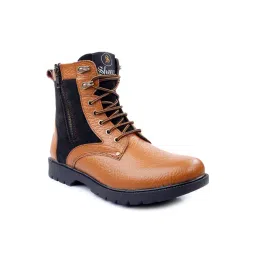 Shences Men's Tan Biker Boots-picture-26