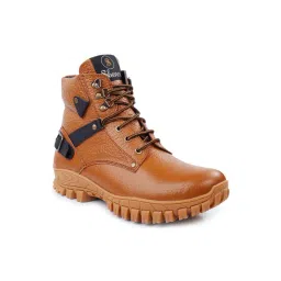 Shences Men's Tan Biker Boots-picture-28