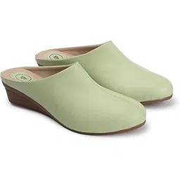 shenellfashion Mules for Women, Open Back Wedge Heel Slip on Formal Shoes & Sandals Girls-picture-52