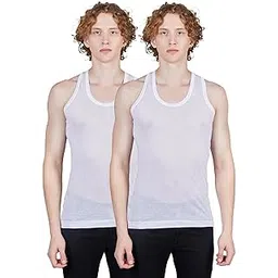 shera Aero Supima Cotton Comfortable Wear White Vest Combo Pack of 2-picture-38