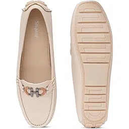 sherrif Women's Black Suede Driving Loafers with Buckle Detail | Comfortable Slip-On Moccasins for Casual and Office Wear(459)-picture-25