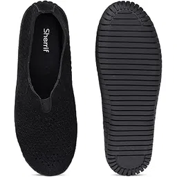 sherrif Women's Perforated Slip-On Casual Shoes | Lightweight Breathable Walking Loafers with Soft Sole for Daily Comfort-picture-11