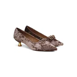 Sherrif Shoes Beige Casual Solid Pumps-picture-11