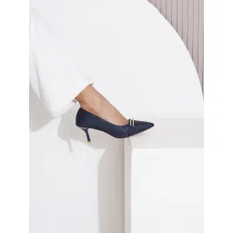 Sherrif Shoes Women Navy Blue Trendy Pumps-picture-13