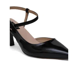 Sherrif Shoes Women Pu Backstrap Fashion Party Black Heels image 4