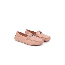 Sherrif Shoes Women Textured Horsebit Loafers-picture-42