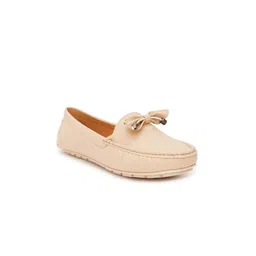 Sherrif Shoes Women Textured Loafers with Bow-picture-43