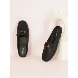 Sherrif Shoes Women Textured Mules With Western Embellished-picture-18