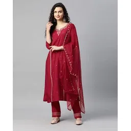 shewill Embroidered Straight Kurta Set with Dupatta-picture-40