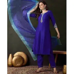 shewill Women Embellished Straight Kurta with Pants & Dupatta-picture-43