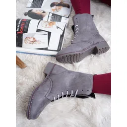 Shezone Women Block-Heeled Regular Boots-picture-34