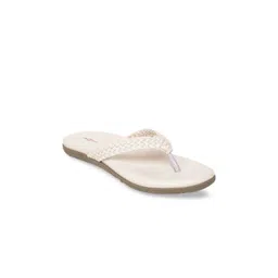 Shezone Women Cream-Coloured Solid Open Toe Flats-picture-28