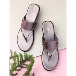 Shezone Women Grey Wedge Sandals-picture-21