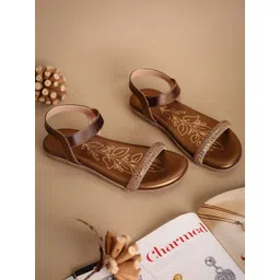 Shezone Women Open Toe Flats with Laser Cuts-picture-16