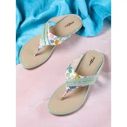 Shezone Women Sea Green Open Toe Flats-image-26