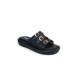 Shezone Women Textured Open Toe Flats with Buckles-picture-30