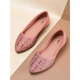 Shezone Women's Peach Flat Ballets-picture-11